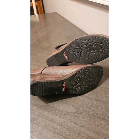 Taos Urge‎ tan Leather Comfort Wedge Mary Jane Women US 7.5 / EU 37 - Picture 5 of 5